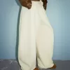 Pantalones tipo sudadera de material tipo barril Sand