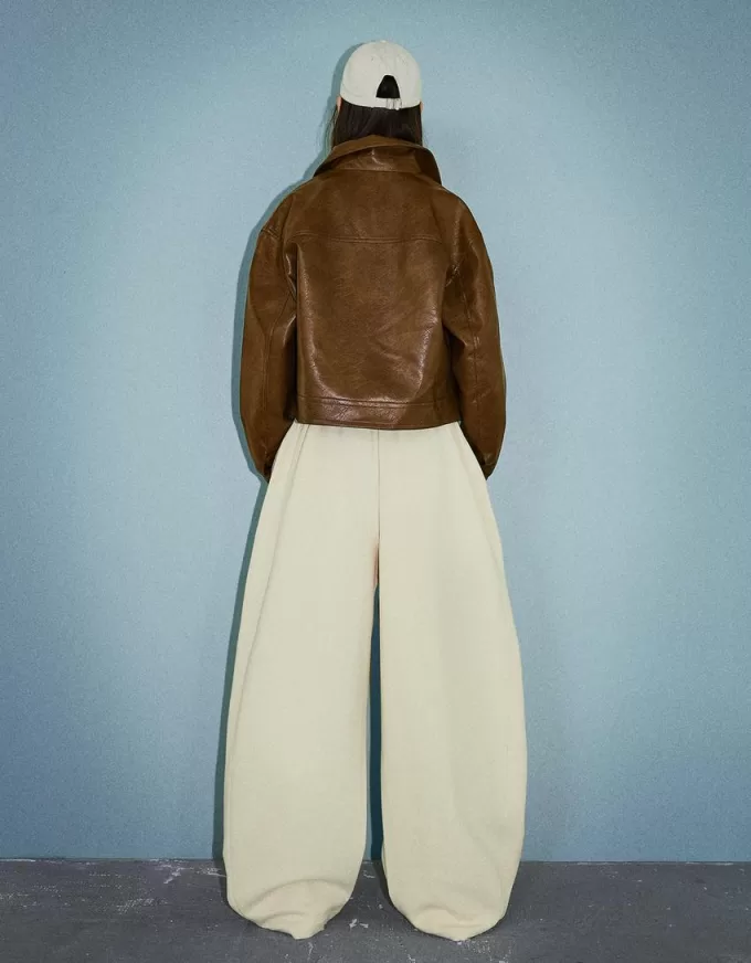 Pantalones tipo sudadera de material tipo barril Sand