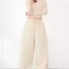 Pantalones tipo sudadera de material tipo barril Sand