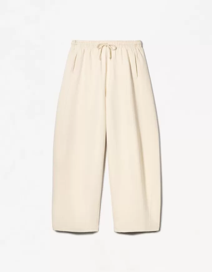Pantalones tipo sudadera de material tipo barril Sand
