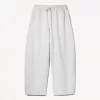 Pantalones tipo sudadera de material tipo barril Grey