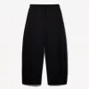 Pantalones tipo sudadera de material tipo barril Black