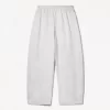 Pantalones tipo sudadera de material tipo barril Grey