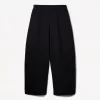 Pantalones tipo sudadera de material tipo barril Black