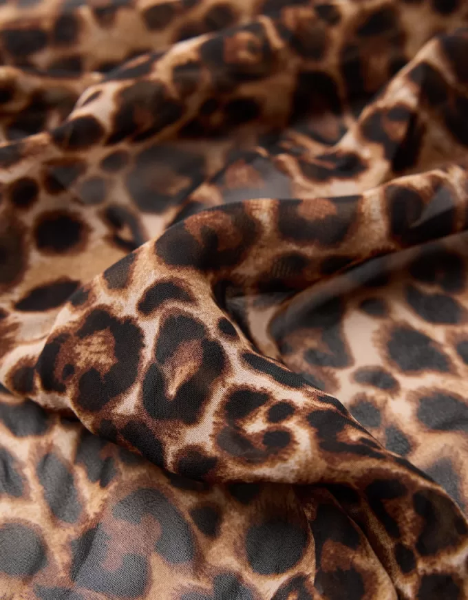 Pañuelo estampado animal Brown