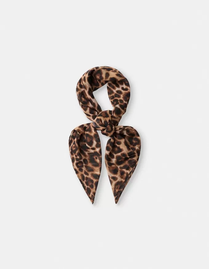 Pañuelo estampado animal Brown