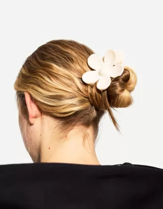 Paquete de 2 pinzas para el cabello con flores Black