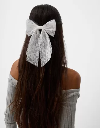 Pasador de pelo con lazo White