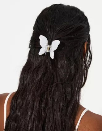Pasador de pelo de mariposa White