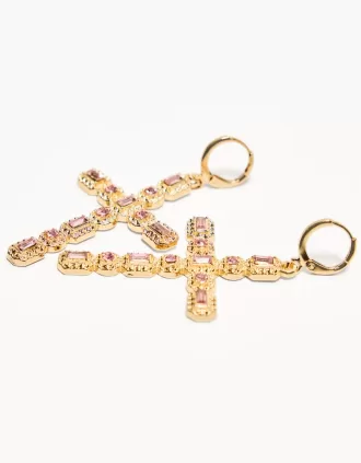 Pendientes cruzados Gold