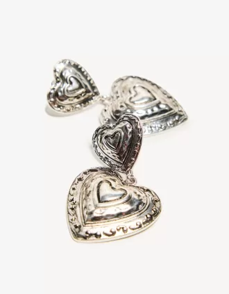 Pendientes de corazón Silver