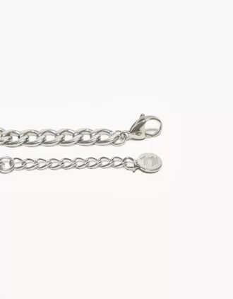 Pulsera de acero con placa. Silver