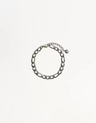 Pulsera de eslabones de cadena de acero Silver