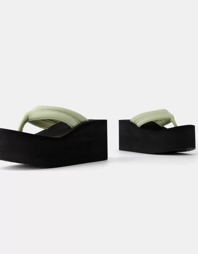 Sandalias con plataforma acolchada GREEN