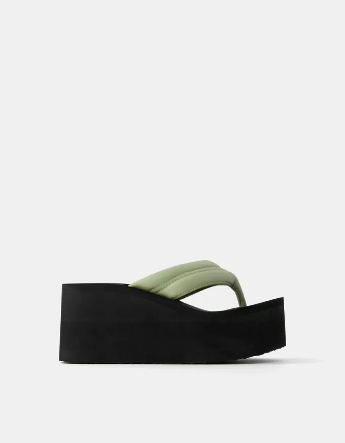 Sandalias con plataforma acolchada GREEN