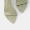 Sandalias de tacón bajo con puntera en punta KHAKI