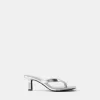 Sandalias metalizadas con tacón gatito SILVER