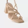 Sandalias multitiras con tacón bloque BEIGE Sandalias multitiras con tacón bloque BEIGE