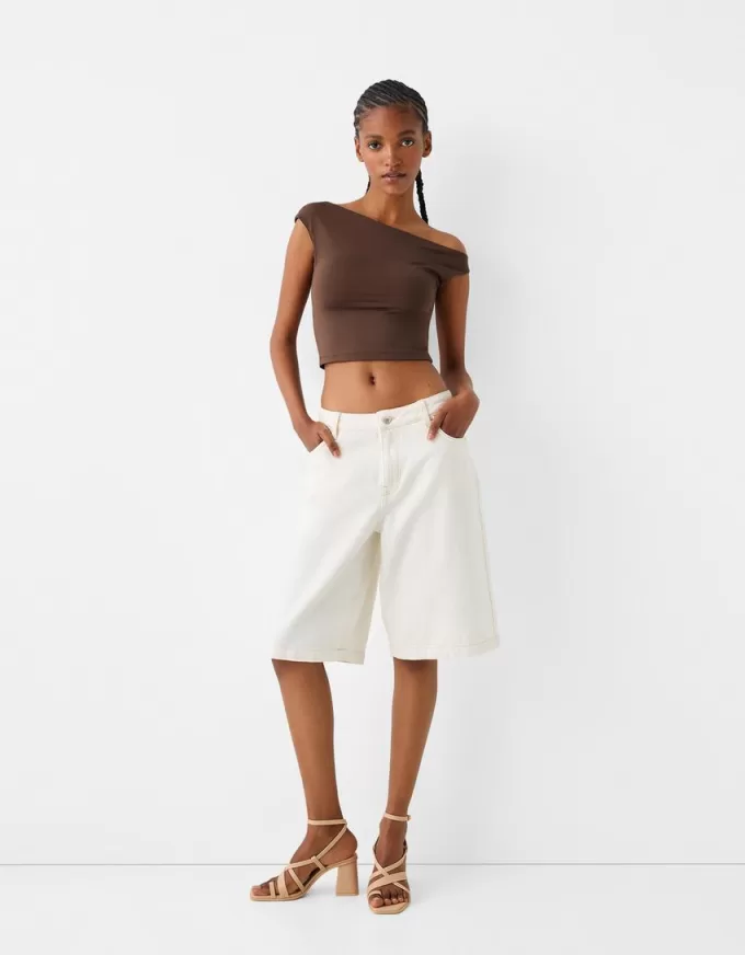 Sandalias multitiras con tacón bloque BEIGE Sandalias multitiras con tacón bloque BEIGE