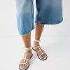 Sandalias planas con detalle de anilla. WHITE