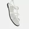Sandalias planas con detalle de anilla. WHITE