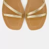 Sandalias planas con tira metalizada Gold Sandalias planas con tira metalizada Gold
