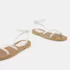 Sandalias planas con tiras WHITE Sandalias planas con tiras WHITE