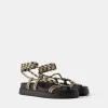 Sandalias planas de cuerda Multicolored