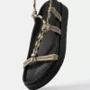 Sandalias planas de cuerda Multicolored