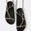 Sandalias planas de cuerda Multicolored
