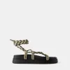 Sandalias planas de cuerda Multicolored