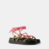 Sandalias planas de cuerda Multicolored Sandalias planas de cuerda Multicolored