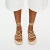Sandalias planas de yute atadas SAND