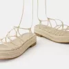 Sandalias planas de yute atadas SAND