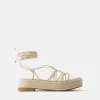 Sandalias planas de yute atadas SAND