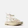 Sandalias planas de yute atadas SAND