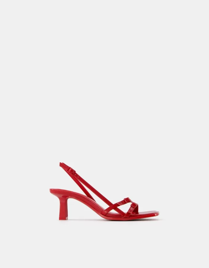Sandalias tacón gatito con hebillas RED