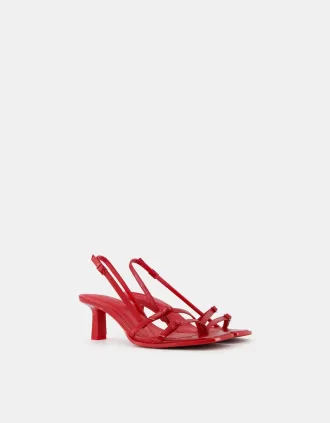 Sandalias tacón gatito con hebillas RED
