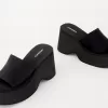 Sandalias tipo mule con plataforma BLACK