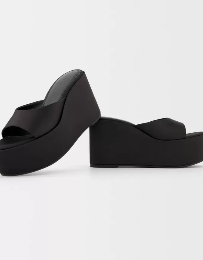 Sandalias tipo mule con plataforma BLACK Sandalias tipo mule con plataforma BLACK