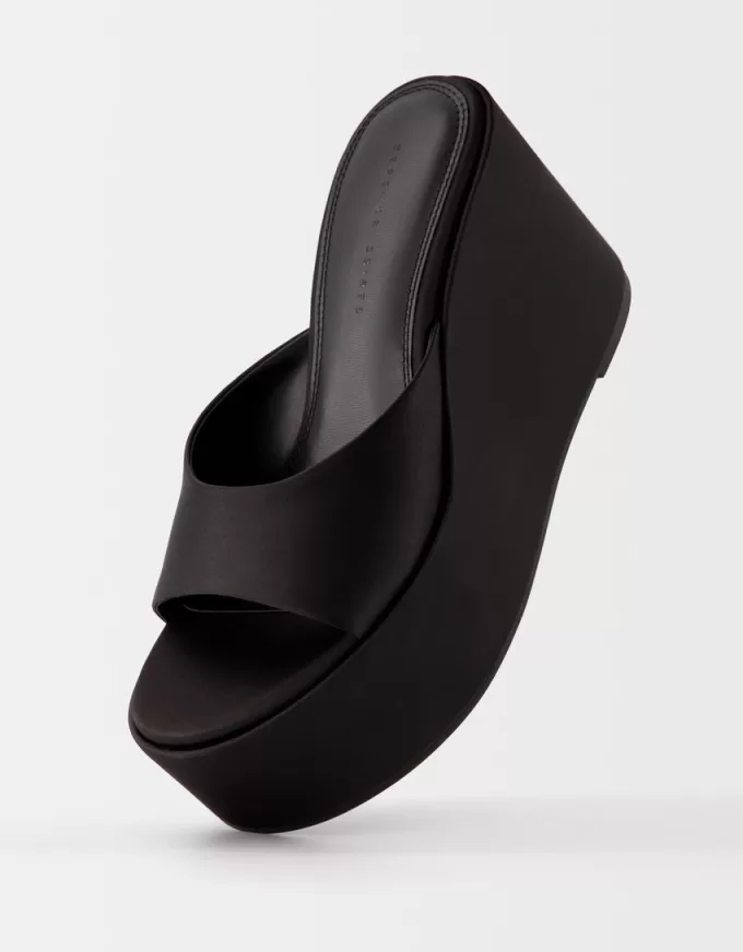 Sandalias tipo mule con plataforma BLACK Sandalias tipo mule con plataforma BLACK