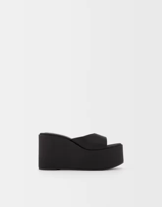 Sandalias tipo mule con plataforma BLACK