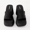 Sandalias tipo mule con plataforma BLACK