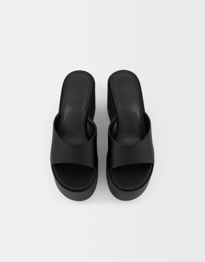 Sandalias tipo mule con plataforma BLACK Sandalias tipo mule con plataforma BLACK
