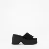Sandalias tipo mule con plataforma BLACK