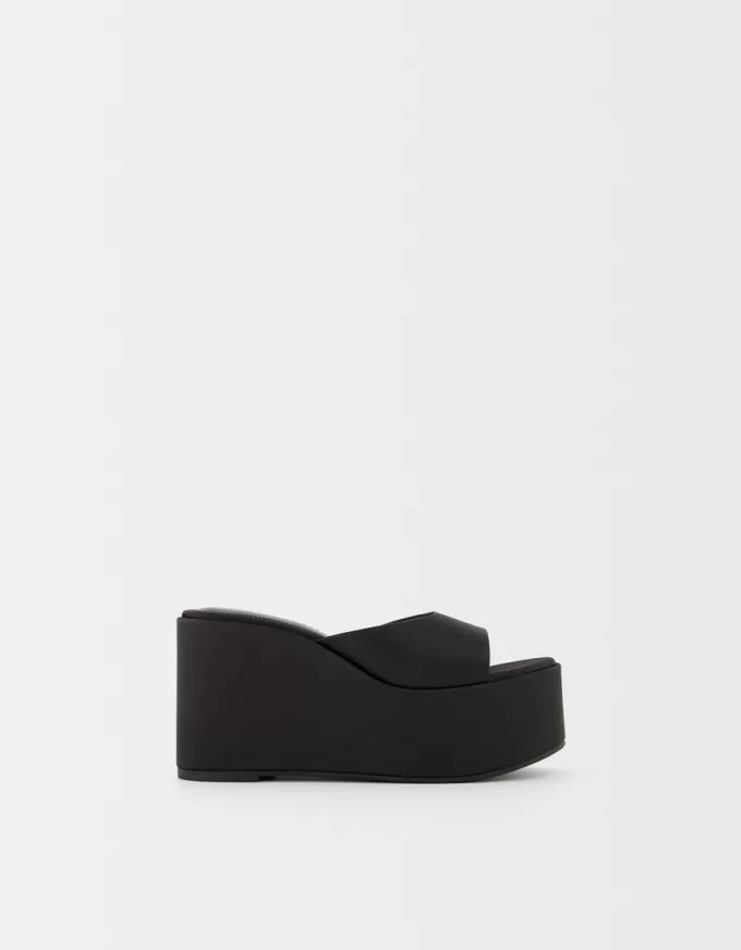 Sandalias tipo mule con plataforma BLACK Sandalias tipo mule con plataforma BLACK