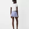 Shorts con detalle de cinturilla elástica Light blue
