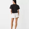 Shorts con detalle de cinturilla elástica Cream