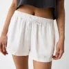 Shorts con detalle de cinturilla elástica Cream