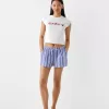 Shorts con detalle de cinturilla elástica Light blue